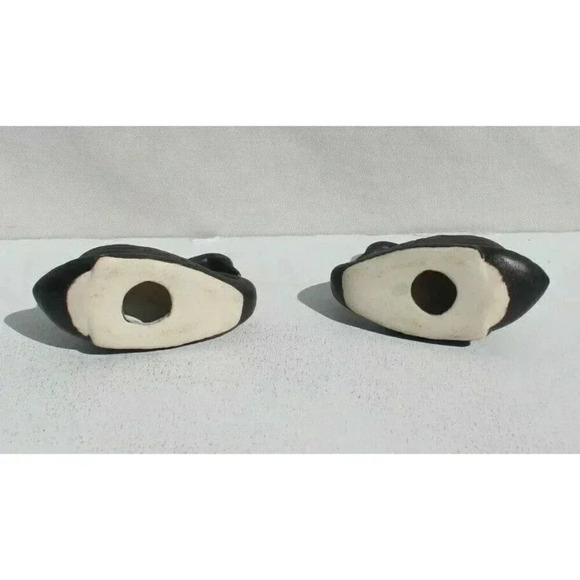 Vintage MCM Retro Black Swan Salt and Pepper Shaker Set Dinnerware Decor - Picture 5 of 5